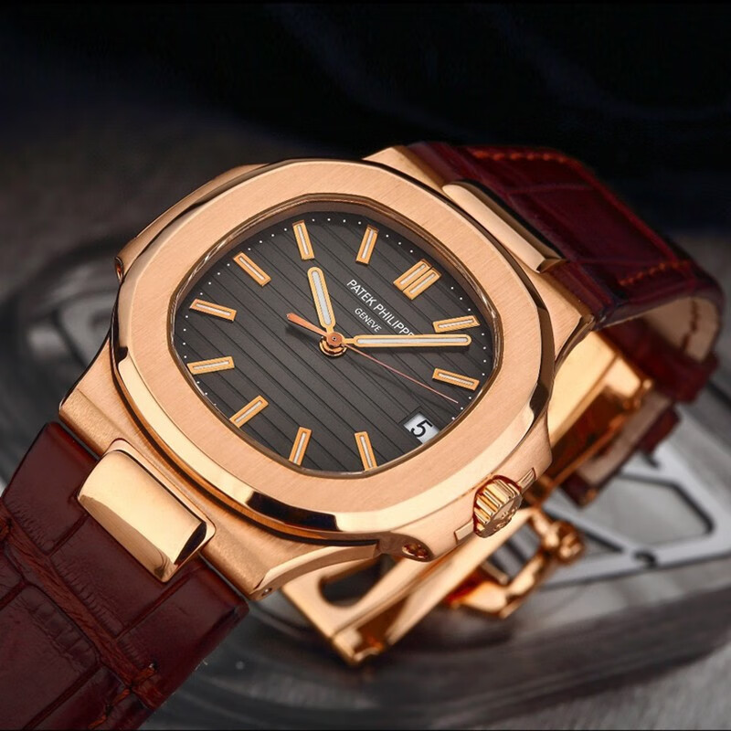 【B.D】PATEK' Watch 運動優雅系列5711R玫瑰金手錶鸚鵡螺手錶自動機械男表手錶 5711R玫瑰金