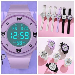 三麗鷗 Sanrio Kuromi Led 燈手錶兒童生日禮物防水電子手錶