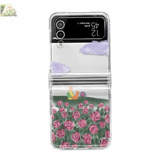 小眾玫瑰王子 三星Galaxy ZFlip4 OPPO 三星折疊手機殼zflip3 5保護殼 Samsung硬殼防震