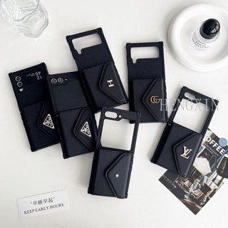 SAMSUNG 歐美風適用三星zflip 6手機殼ZFLIP 5潮流奢華ZFLIP 3折疊屏卡槽ZFLIP 4防摔皮套