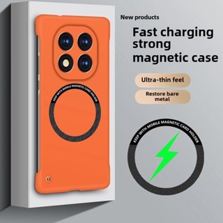 XIAOMI REDMI 適用於小米紅米 Note 14 Pro Plus 5G POCO X7 無框無線充電磁性超薄磨