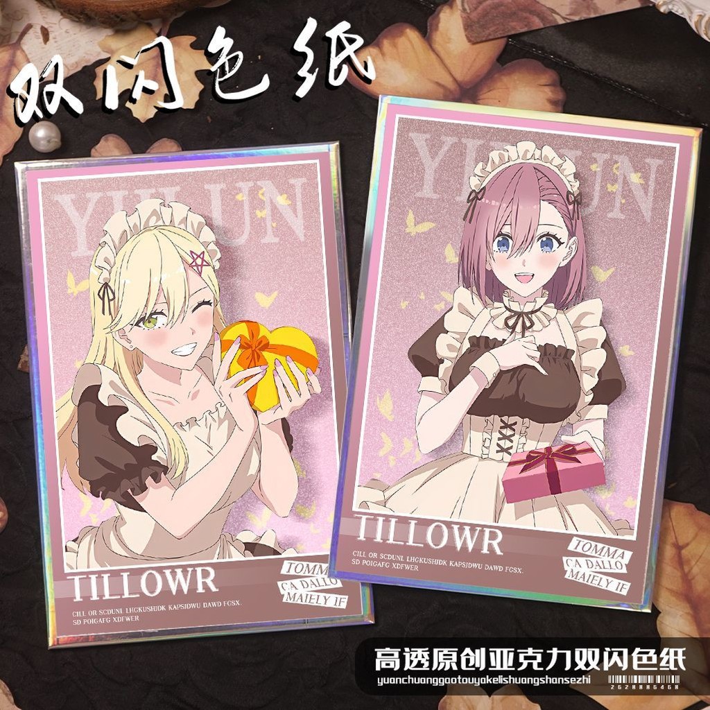 【潮玩精品摆件】2.5次元動漫人物橘美花莉乃愛天乃莉莉紗喜咲亞理亞雙週邊閃色紙