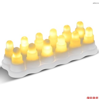 12支裝電子無線充電蠟燭燈 LED閃爍無焰蠟燭閃爍 USB電動假蠟燭無線茶燈適用於房間裝飾派對許願週年婚禮節日裝飾禮品