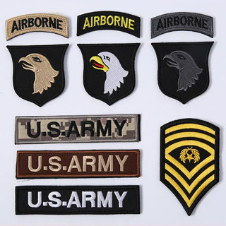 【定製】QN 美軍空降師臂章刺繡軍迷戰術鷹頭士氣章 3D Velcro Patch /徽章/臂章/徽章裝飾夾克牛仔褲揹包