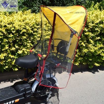 W&S家 【熱賣】機車電動車自行車兒童座椅雨棚遮陽篷擋雨罩子紗簾紗窗電動車後座後置遮雨棚