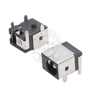 5pcs DC-044B電源插座 5.5X2.1mm DC-044B半包 5腳外掛 帶柱 直流電源