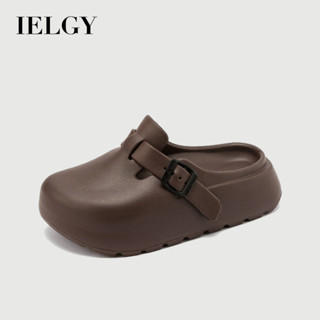 IELGY 厚底拖鞋女韓版eva半包平底破洞鞋涼拖鞋s