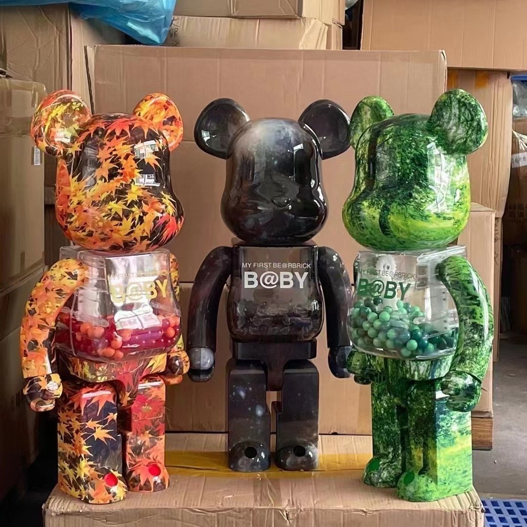 bearbrick1000%星空 2G空山基暴力熊亞克力盒擺件潮流玩具公仔