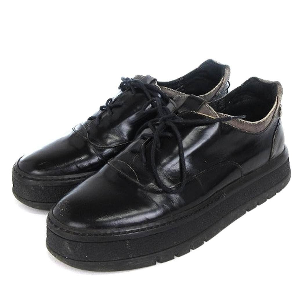 PREMIATA 5鞋子 休閒鞋 球鞋二十三 皮革 厚底 黑色 日本直送 二手