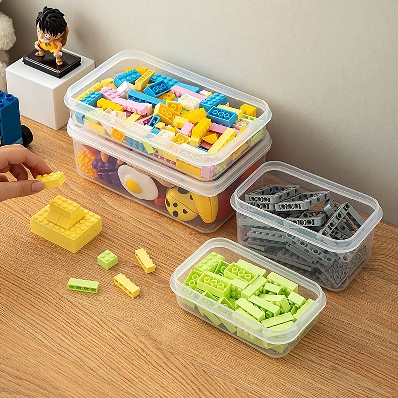【積木收納盒】小顆粒樂高積木收納盒兒童玩具零件分類分裝盒卡片拼圖透明整理箱