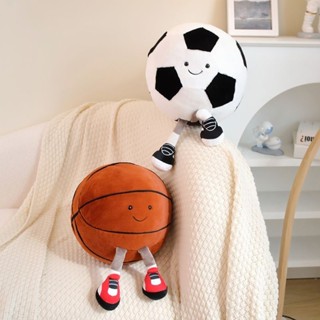 小紅書同款 趣味 可愛 足球玩偶 籃球玩偶 解壓公仔 軟萌抱枕 沙發靠枕 陪睡玩偶