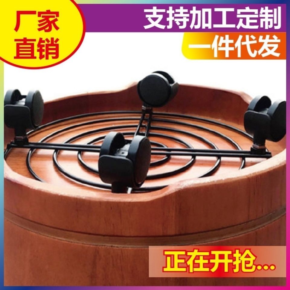 木桶泡腳桶萬向輪可移帶輪圓形適合一次性袋桶配泡腳排水孔滑輪