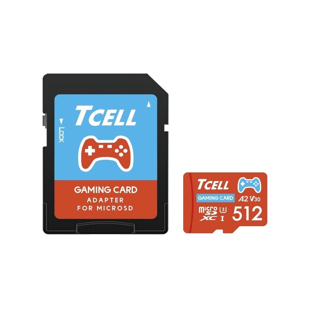 【TCELL 冠元】MicroSDXC UHS-I A2 U3 512GB 遊戲專用記憶卡【附轉卡】