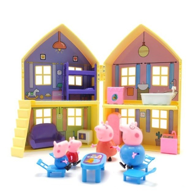 小豬佩奇 佩佩豬 兒童過家家玩具 扮家家酒玩具 兒童玩具屋 附4小豬公仔