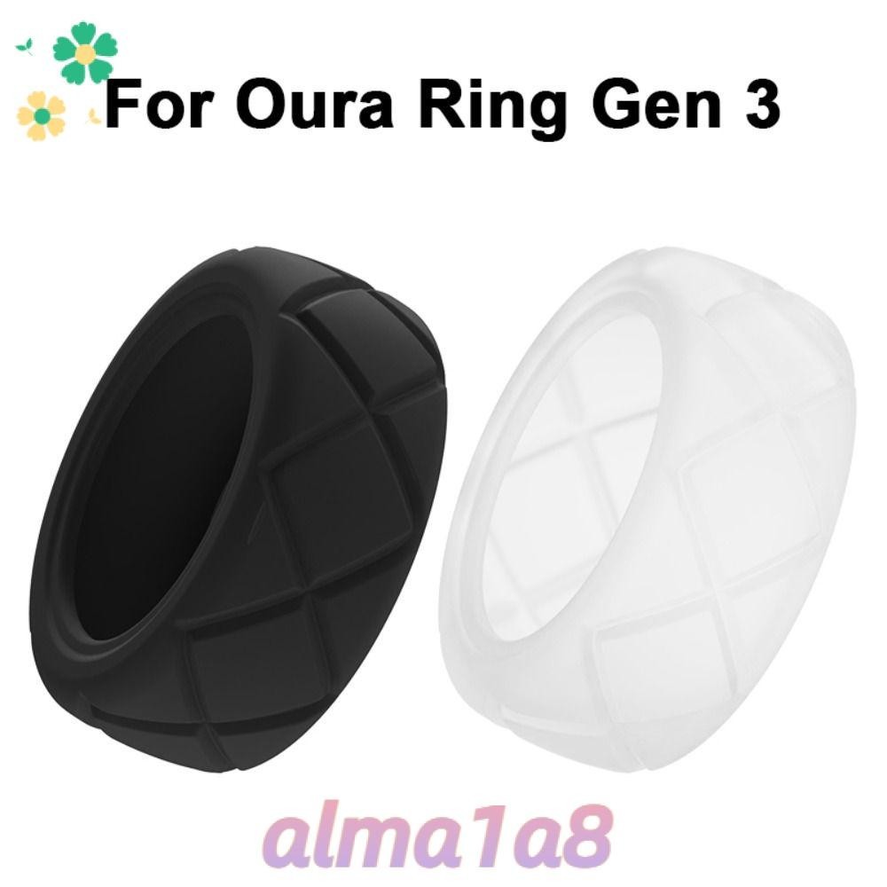 ALMA1A8硅膠蓋,防劃傷硅膠智能戒指保護套,新建防汗附件彈性保護器Oura戒指Gen3