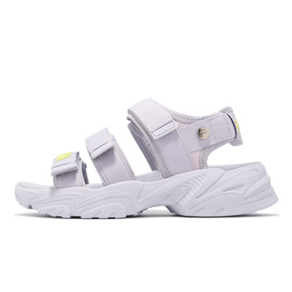Fila 涼鞋 Tapered Sandals 女鞋 紫 涼拖鞋 魔鬼氈 厚底增高 [ACS] 5S316Y919