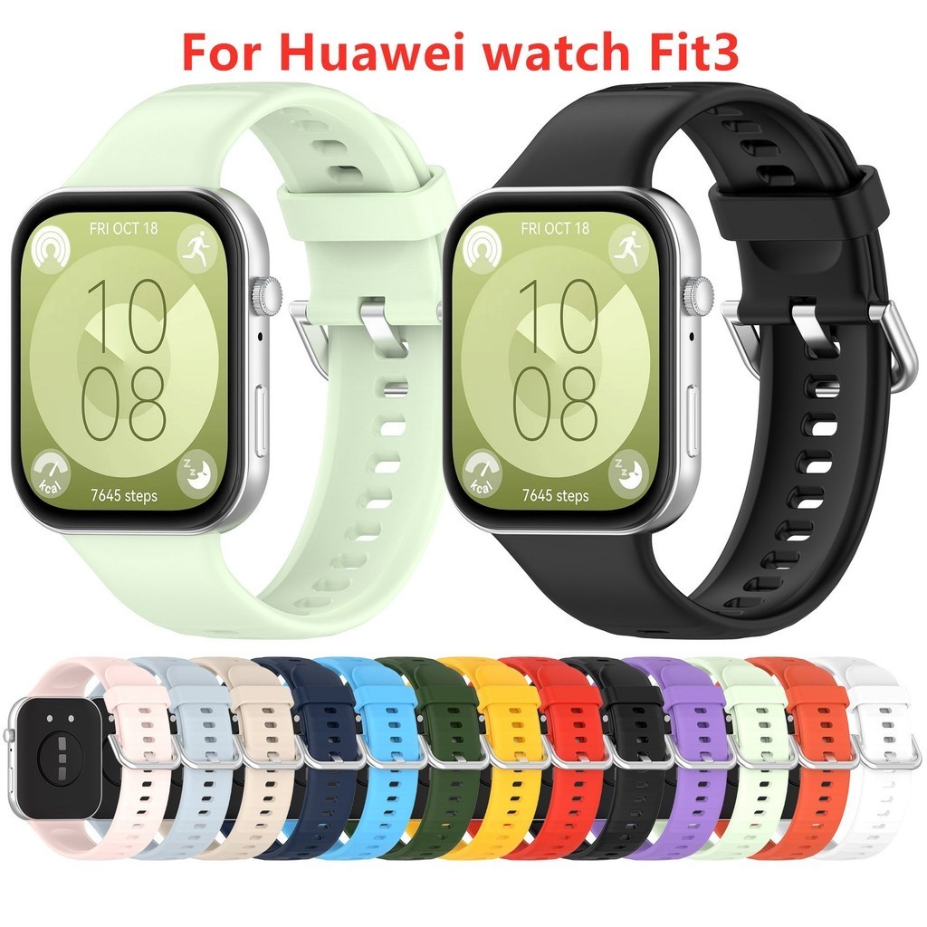適用於華為手錶 Fit3 配件的 Huawei watch Fit3 替換腕帶矽膠錶帶