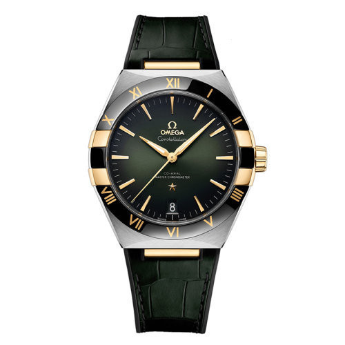 系列機芯星座⌚Omegafan⌚ Watch 白色皮錶鏈自動OMEGA41金錶‑錶盤殼 /機械男士毫米精鋼腕錶黃色  帶