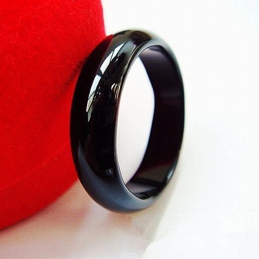 【守護戒指】 天然黑曜石 戒指 情侶對戒 戒指男 戒指女 黑色戒指
