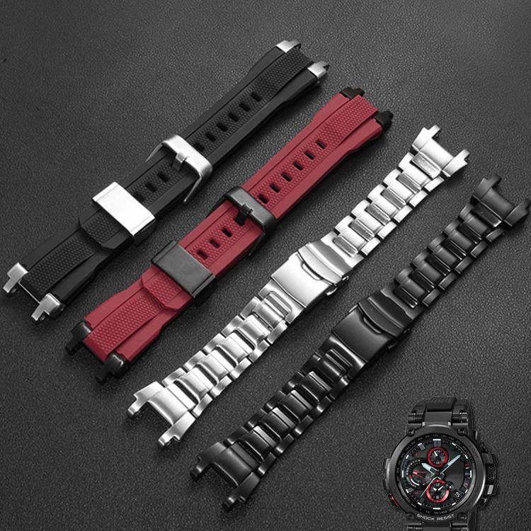 現貨代用卡西歐g-shock系列手錶配件MTG-B1000/B200鋼鐵之心橡膠錶鏈