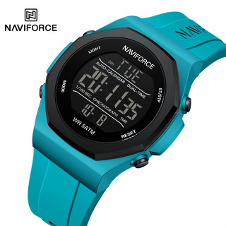 NAVIFORCE NF7117 男士手錶運動數字大錶盤夜光防水鬧鐘軍用電子表