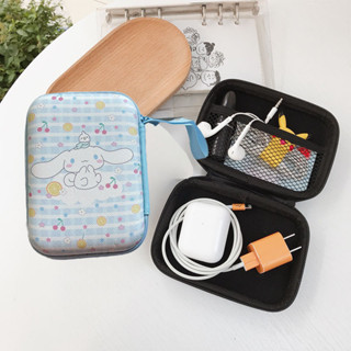 可愛的 Cinnamoroll 電子收納包鼠標便攜包無線鼠標耳機數據線U盤充電器硬碟盒移動電源