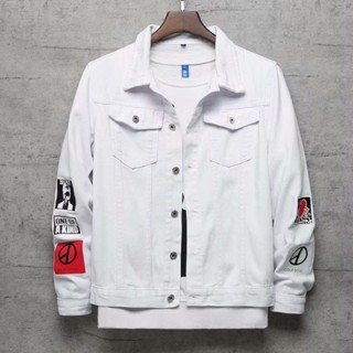 pdd//權志龍同款牛仔衣服男韓版緊身春秋季牛仔外套男士夾克上衣情侶衫WH250313