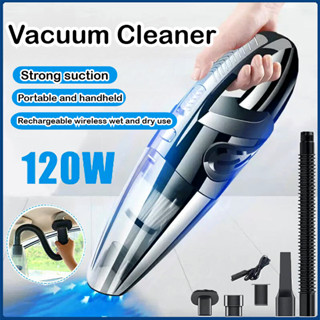 無線手持式吸塵器 120W 便攜式無繩吸塵器家用手持吸塵器手持式超強吸塵器適用於家庭和汽車