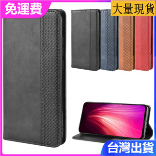 日本書本式側掀皮套 小米紅米note8t手機殼redmi note 8t保護套磁吸翻蓋皮套插卡保護套素面手機殼