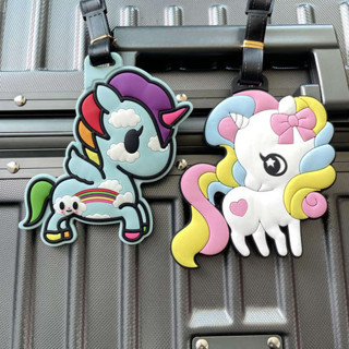 行李吊牌 韓國 行李牌 卡通PVC可愛小馬寶莉彩虹馬行李牌旅行箱行李牌行李箱掛牌登機託