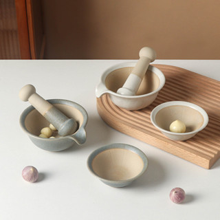 Hera 陶瓷研磨碗搗碎器研磨棒嬰兒食品加工機補充劑