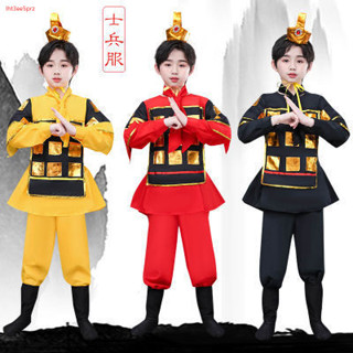 新品⚡角色扮演服 古代士兵服裝男女兒童將軍盔甲舞臺演出服兒童戲曲花木蘭表演服裝 尾牙演出服 兒童成人cos服裝