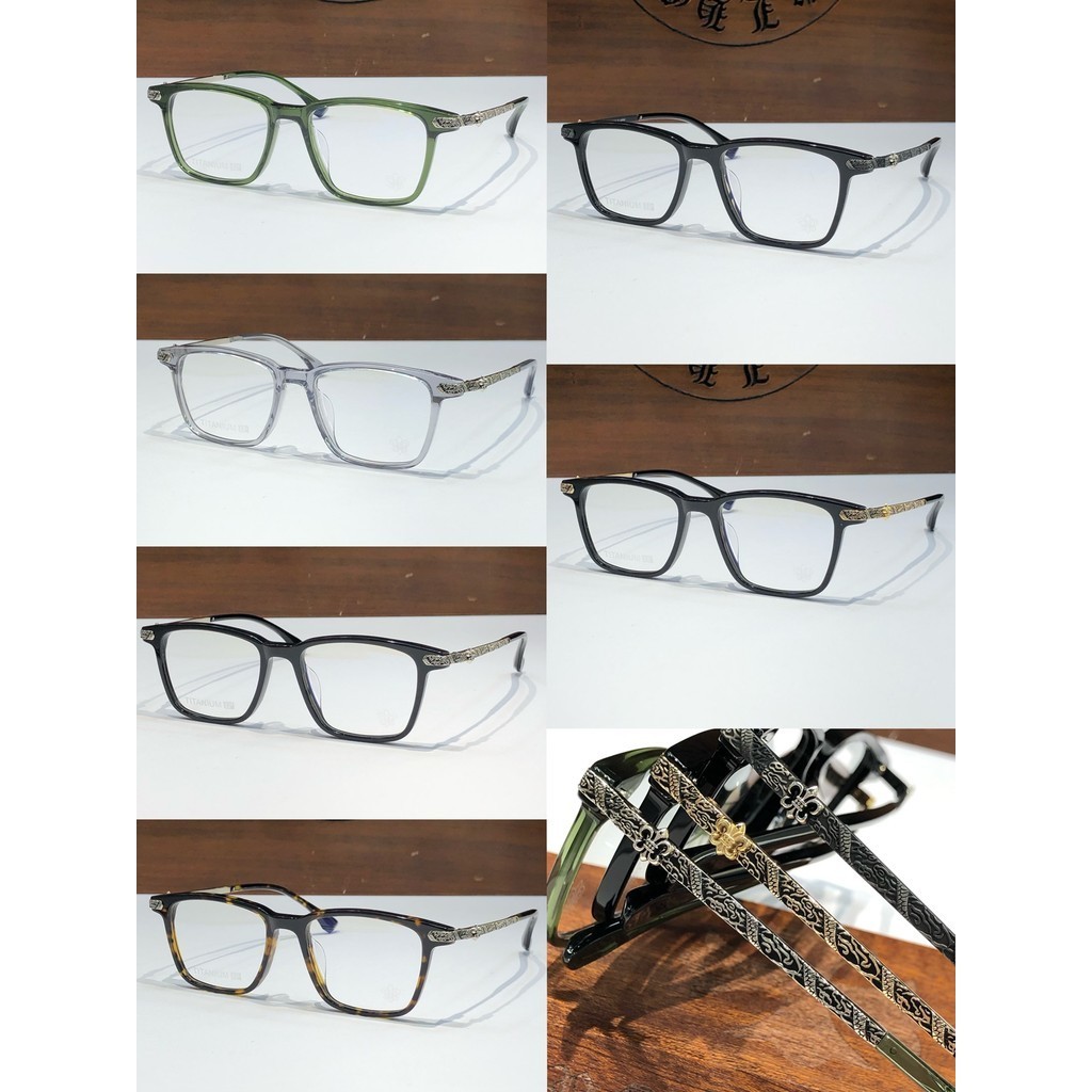 Chrome Hearts 精品眼鏡框 奢華紋龍圖案立體雕刻眼鏡 全鏡框 8261