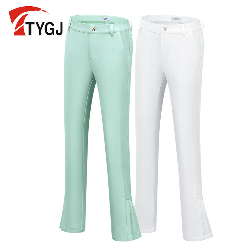 TTYGJ 新款韓版高爾夫褲子女GOLF女裝秋季長褲緊身顯瘦喇叭褲 T350