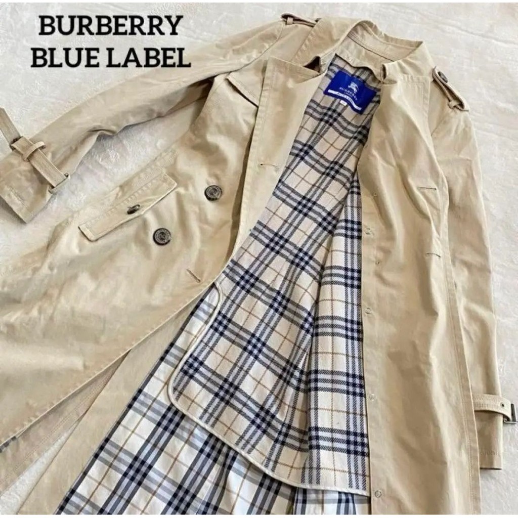 Burberry 博柏利 外套 長版風衣 大衣 藍標 日本直送 二手