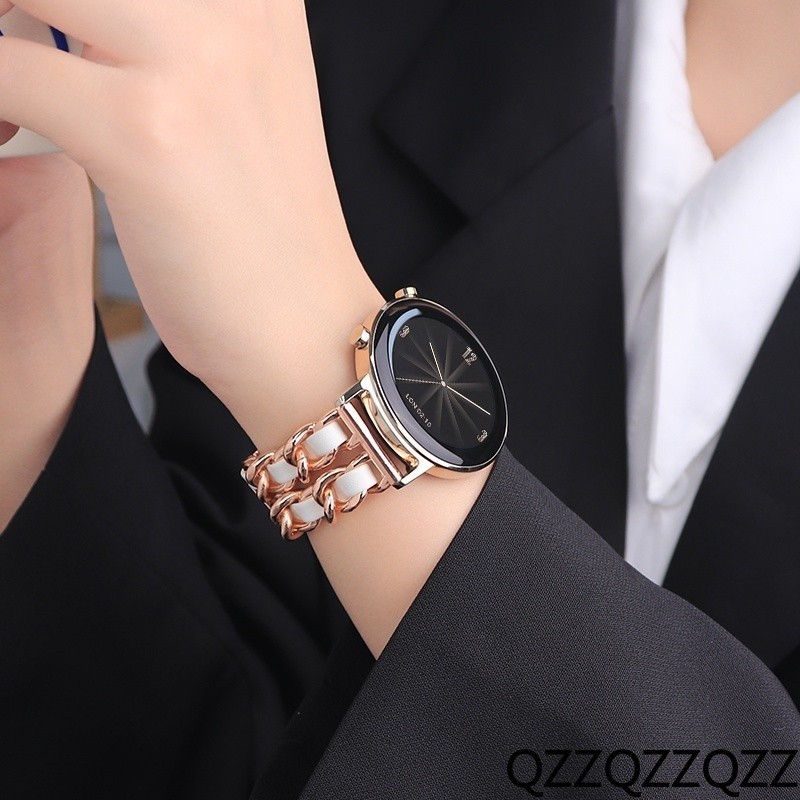 三星galaxy watch4手錶帶 小香風金屬錶鏈 active2 40/41/46mm