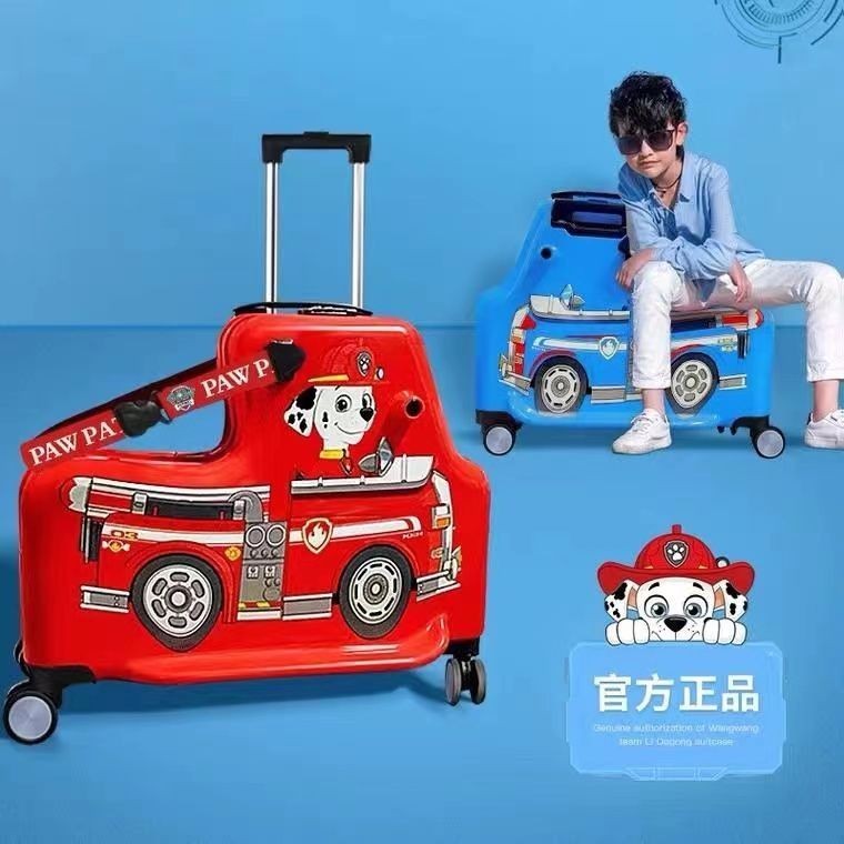 ❤Fast Delivery❤汪汪隊立大功兒童行李箱可坐可騎男孩寶寶拉桿箱小孩女孩小旅行箱