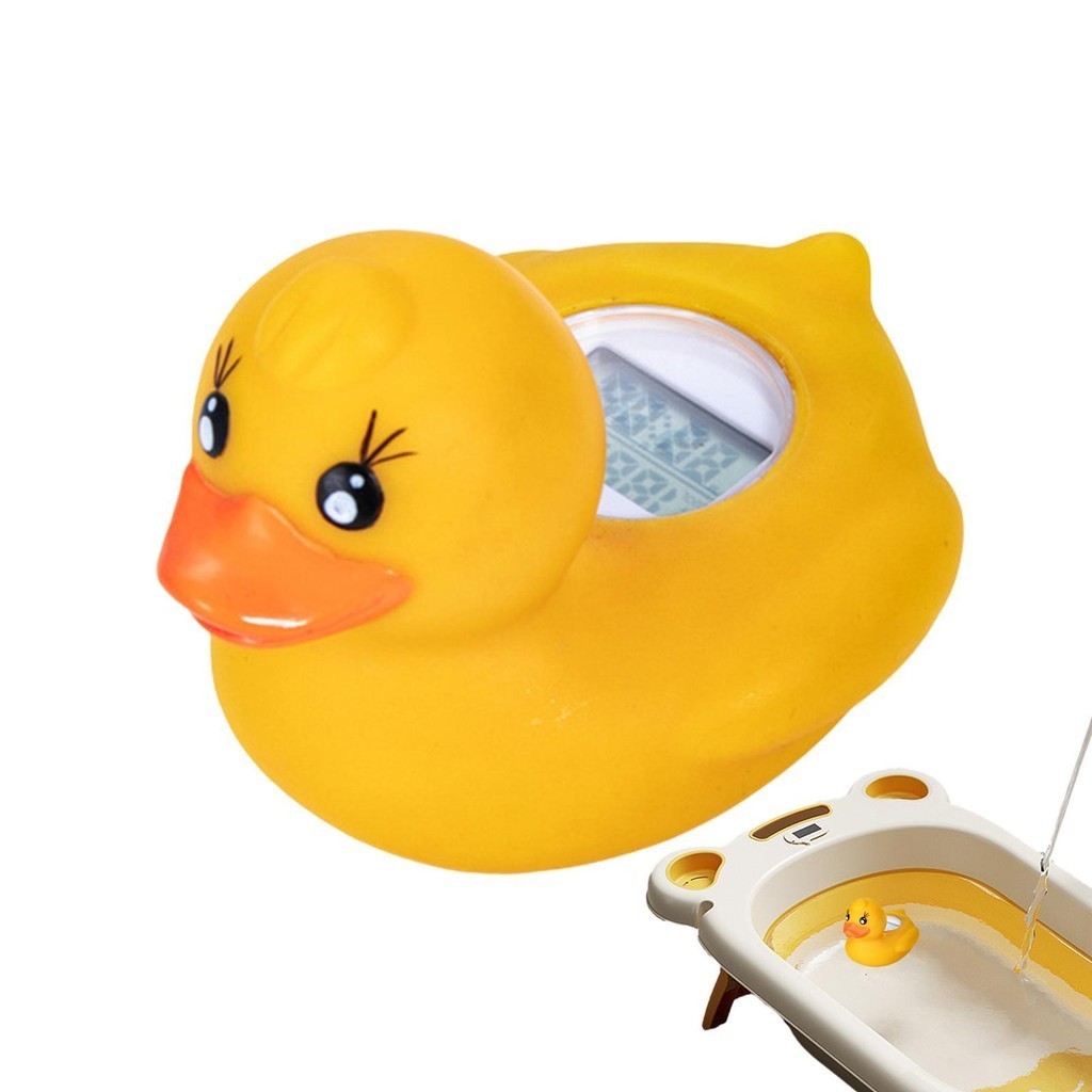 嬰兒沐浴溫度計浮動玩具可愛防水鴨形浮動溫度計浮動溫度計水哥特哥特