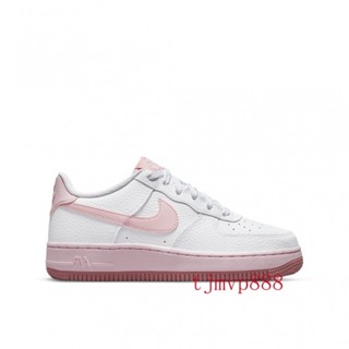 NIKE 女鞋AIR FORCE 1 GS WHITE PINK 草莓牛奶 白粉【CT3839-107】