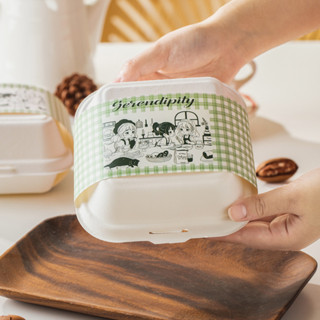 【現貨】野餐水果甜品蛋糕便當春遊提拉米蘇虎皮面包一次性包裝盒 打包盒子 空盒