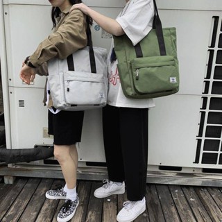 台灣出貨🆕 側背包 手提包男士學生布袋子大容量托特包書包時尚潮流休閒帆布購物袋女