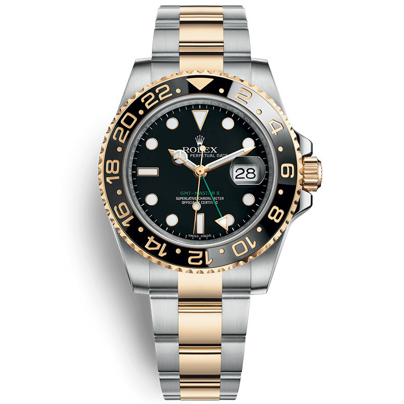 優選Rolexx Watches 手錶男格林尼治型II18K黃金自動機械116713
