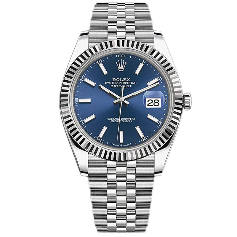 ROLEXX WATCH日誌型18K白金錶圈自動機械手錶男表126334