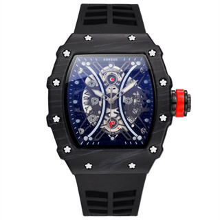 新款酒桶型手錶 時尚理查德大表盤石英錶多功能男士手錶