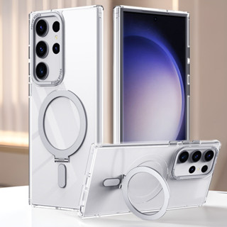 三星s23 ultra手機殼s23磁吸支點殼s25ultra隱形支架手機殼