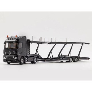現貨GCD 1:64 賓士Mercedes Actros雙層運輸拖車 平板車 合金汽車模型