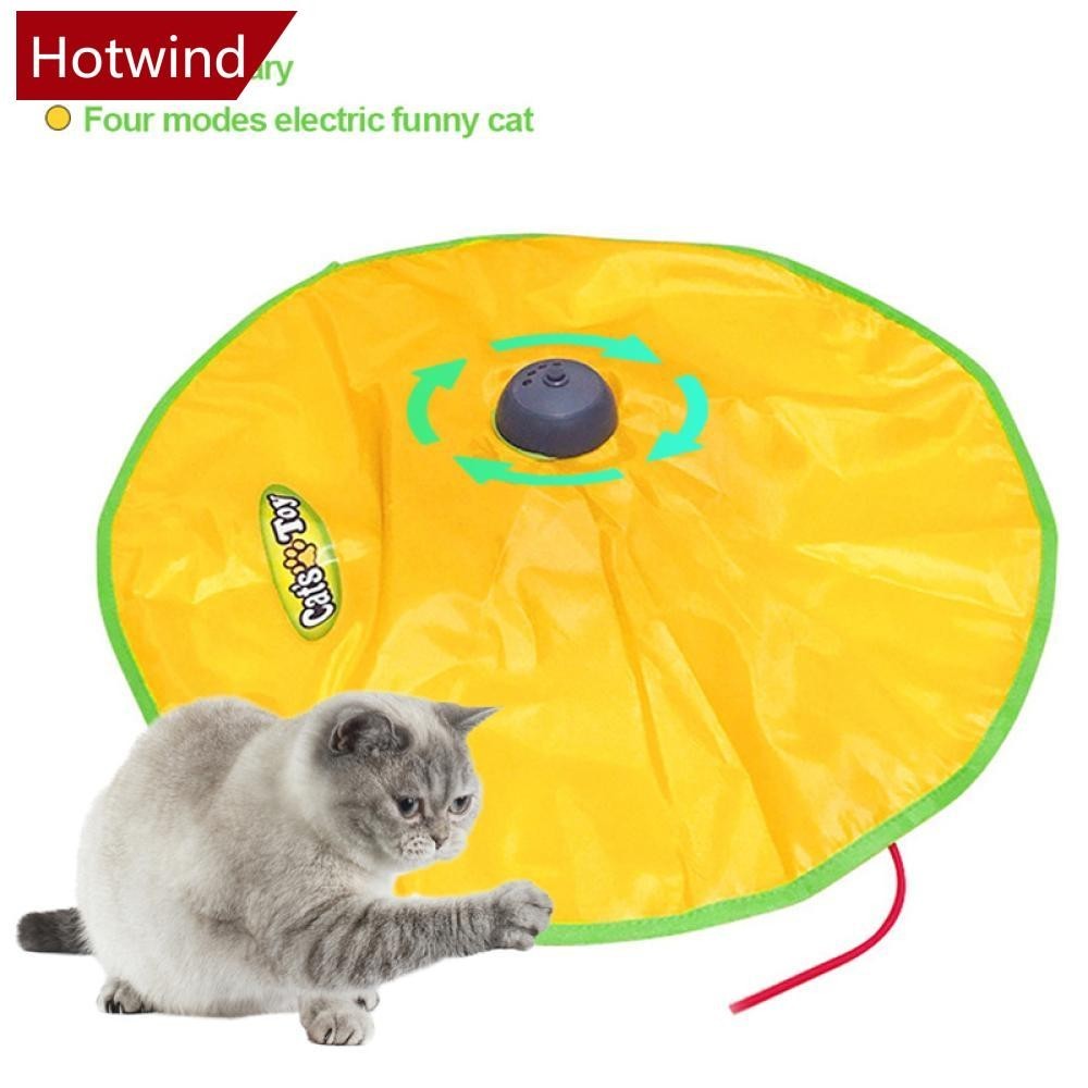 Hotwind 電動自動貓玩具 4 速搞笑寵物轉盤互動智力遊樂遊戲旋轉貓玩具貓用品 G9T1