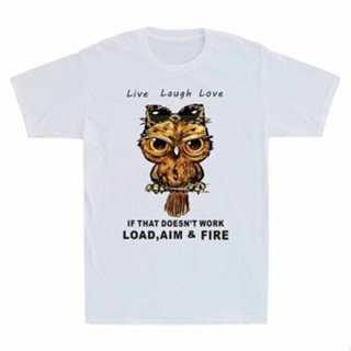 Owl Live Laugh Love 如果那不工作,否定負載瞄準和消防襯衫