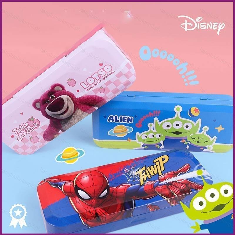 潮流迪士尼蜘蛛俠losso外星人兒童文具盒大容量學生收納雙層鉛筆盒時尚