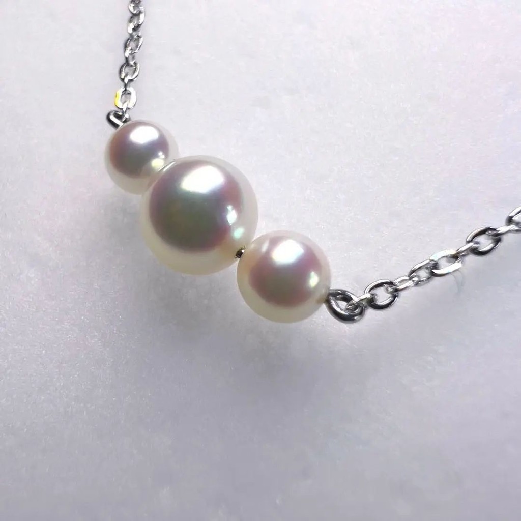 Mikimoto 項鍊 珍珠 銀 3顆珠 mercari 日本直送 二手